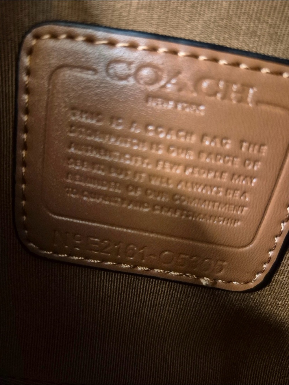 Coach Tan/Brown Signature Canvas Shoulder Bag with Gold Hardware - Picture 8 of 8